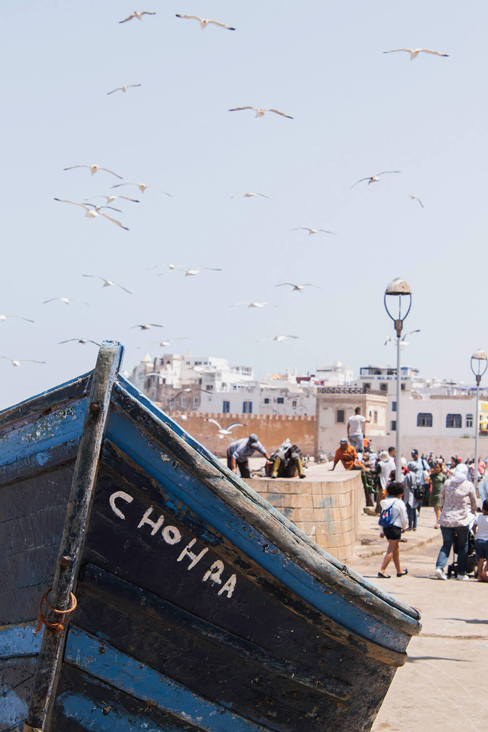 Smuk Gammel Båd Ved Fiskerhavnen I Essaouira
