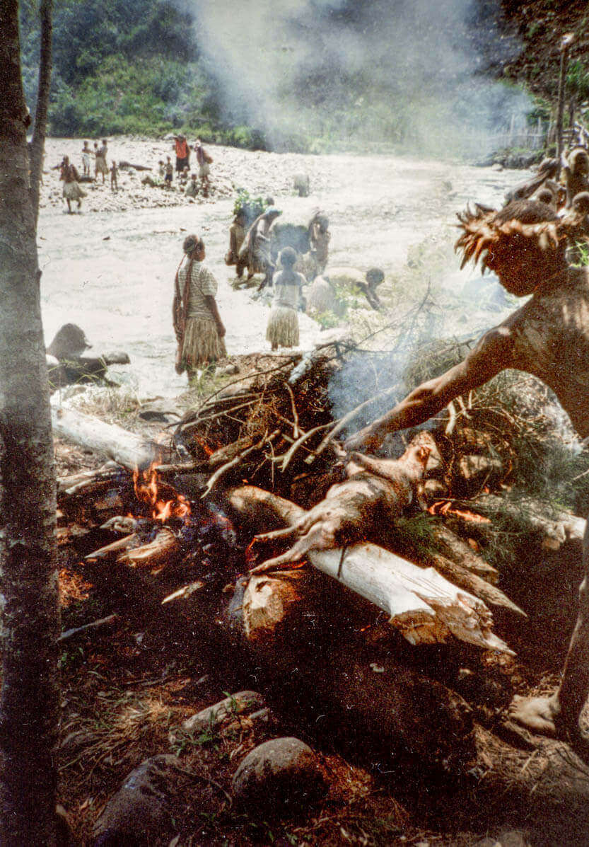 To the pig feast with the cannibals, Irian Jaya