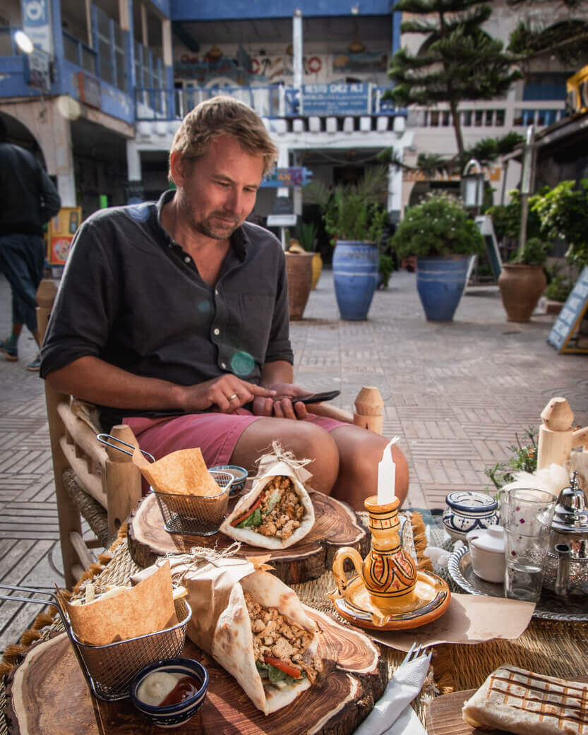Our best meal in Morocco was at this restaurant in Essaouira.