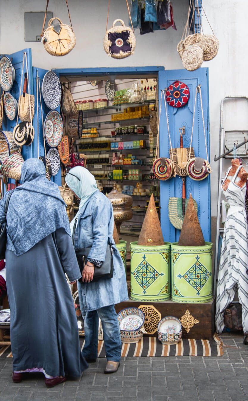 The Moroccan patterns were everywhere. They adorned the houses, the walls, the buildings, the ceramics, the rugs, the bags, the clothing – truly, everywhere.