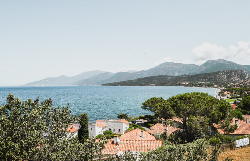 The bay at Saint-Florent, towards Corsica’s northernmost point at Cap Corse.