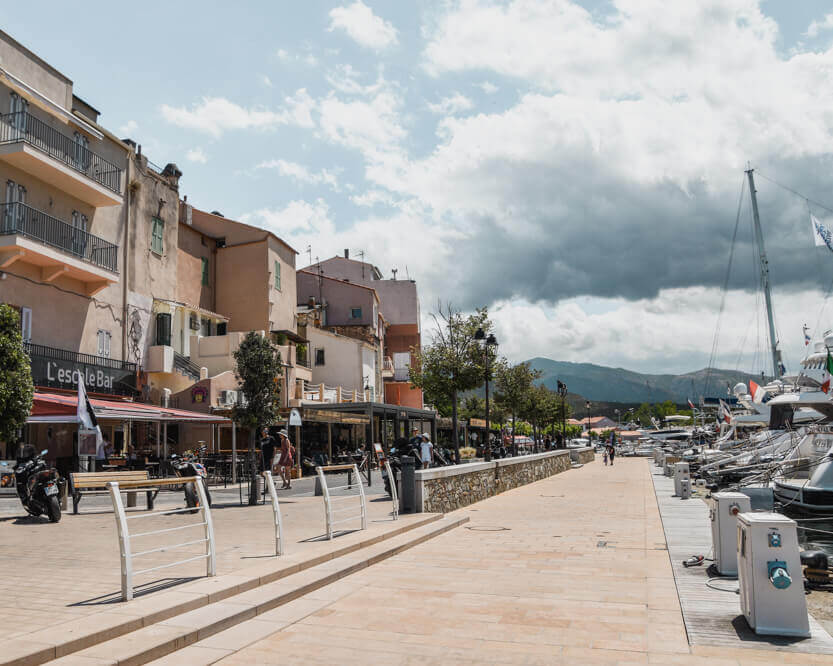 The harbor with its many boats, cafés, and restaurants