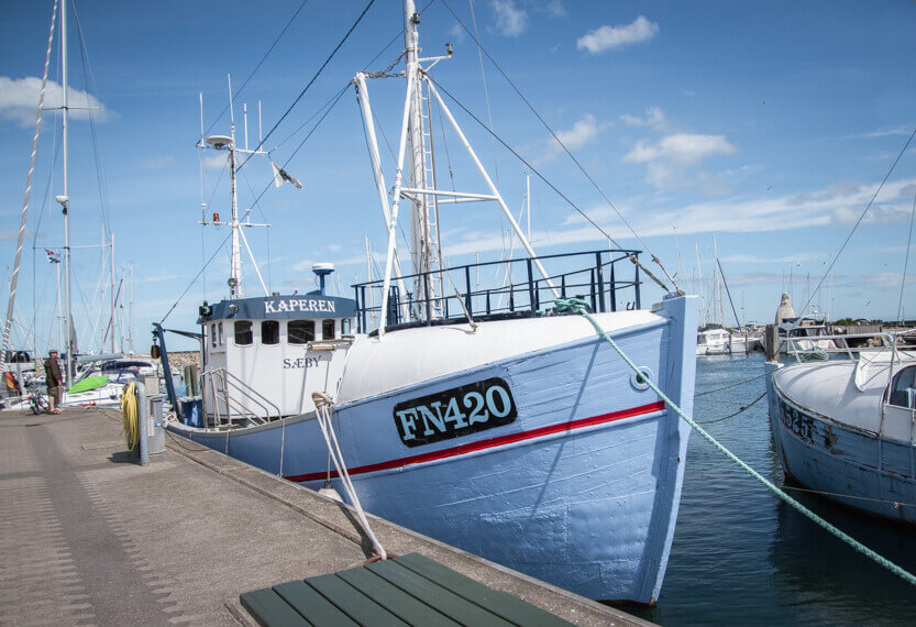 Beautiful fishing boat in Sæby Harbor