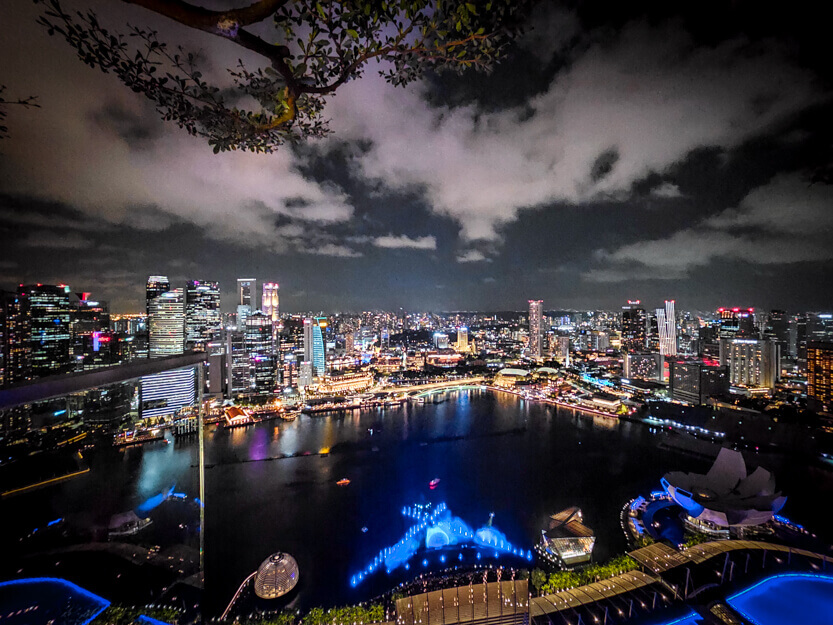The view from Marina Bay Sands