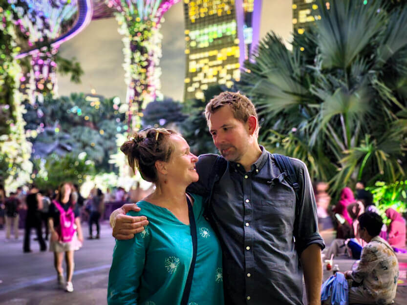 Peter and Lise at Gardens by the Bay, Singapore.