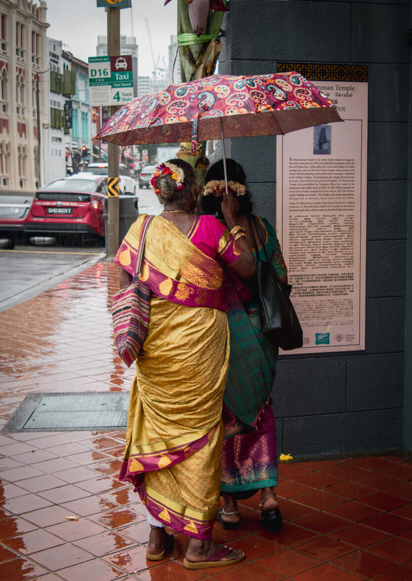 Beautiful saris everywhere in Singapore