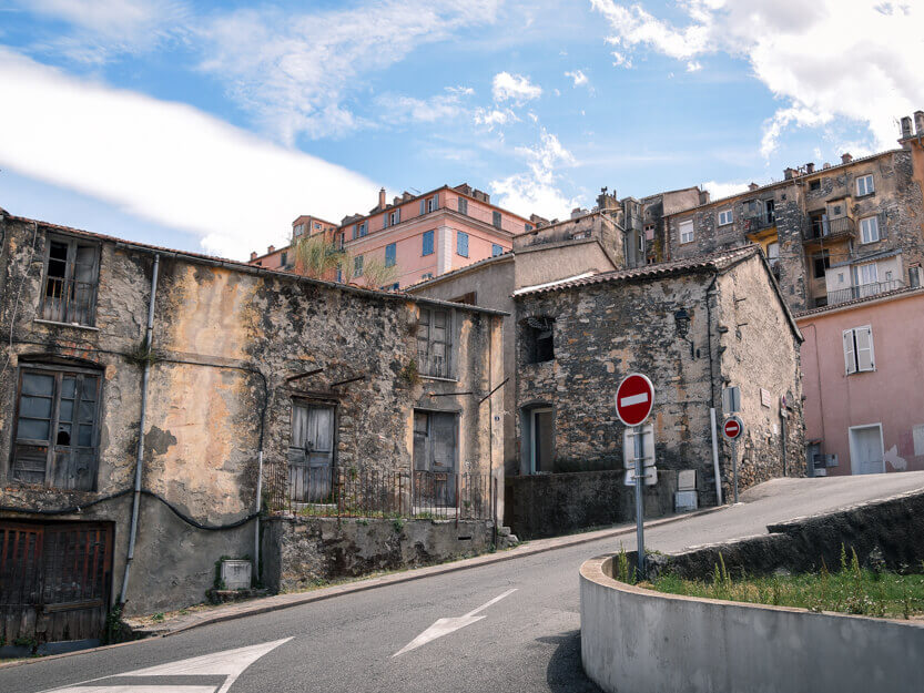 On the way into Corte, Corsica.
