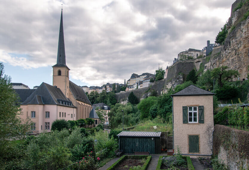 The view from Stierchen Bridge and Eglise Saint-Jean-du-Grund