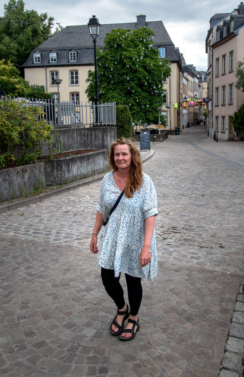 Lise in Luxembourg, with the Wunschbaum and Rue du St. Esprit
