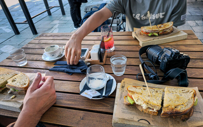 Breakfast at the square, Maribor, Slovenia.