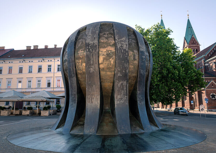 The World War II memorial, Monument NOB, Maribor, Slovenia.
