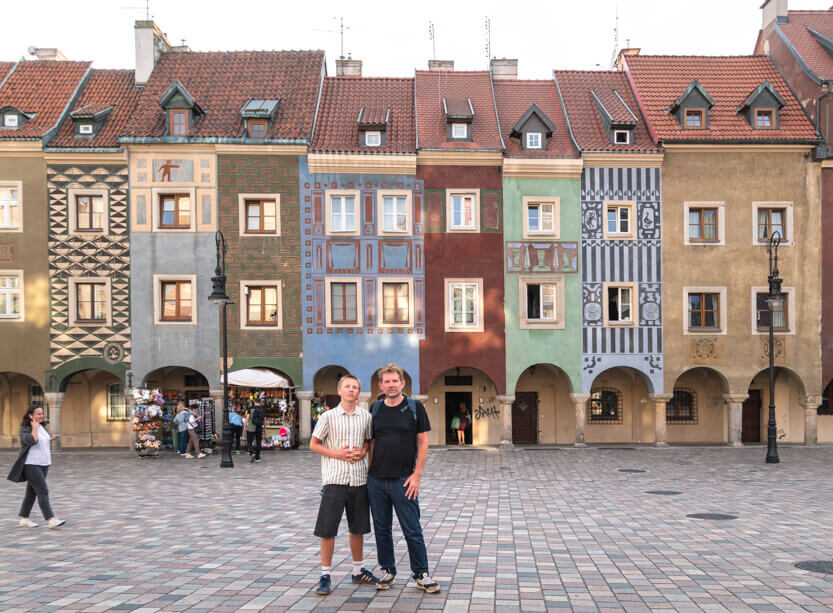Peter and Sebastian at Poznan Old Market Square