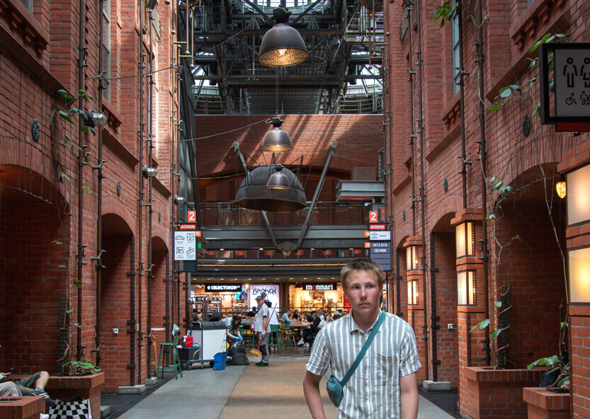 Sebastian in the shopping mall, Stary Browar in Poznan