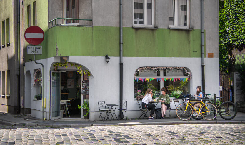 The Śródka district in Poznan has cozy cafés and restaurants.